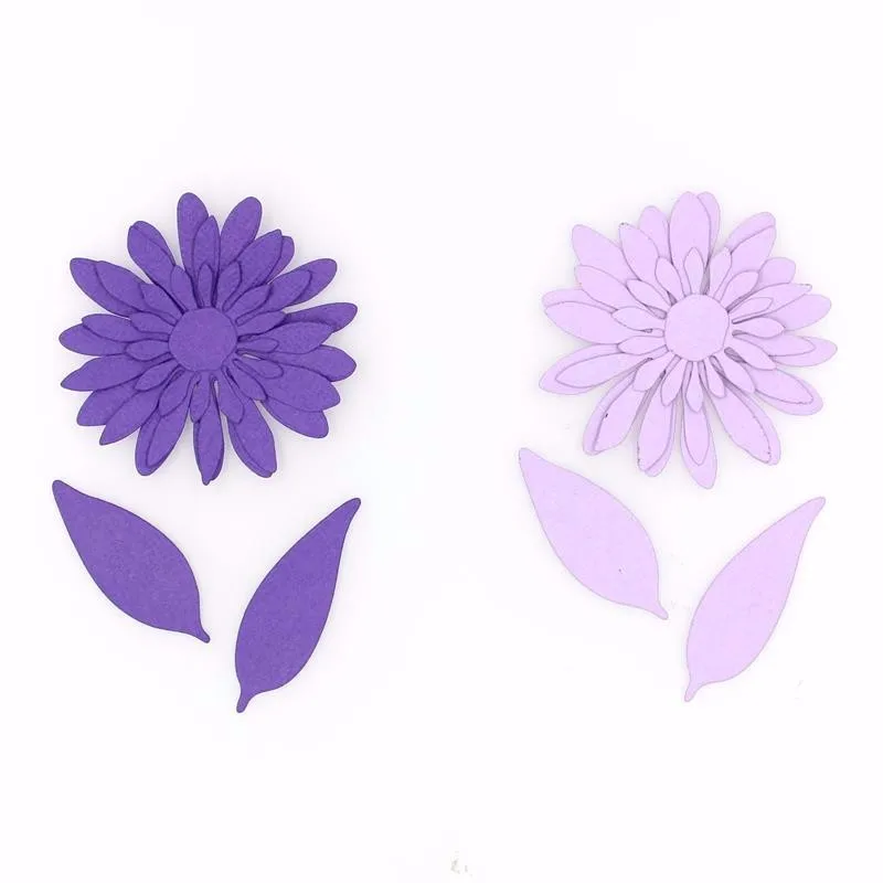 Цветочные металлические режущие штампы трафареты для DIY штамп