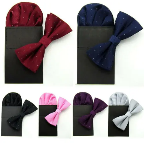 Мужской Блестящий галстук-бабочка в горошек для свадебной вечеринки комплект с