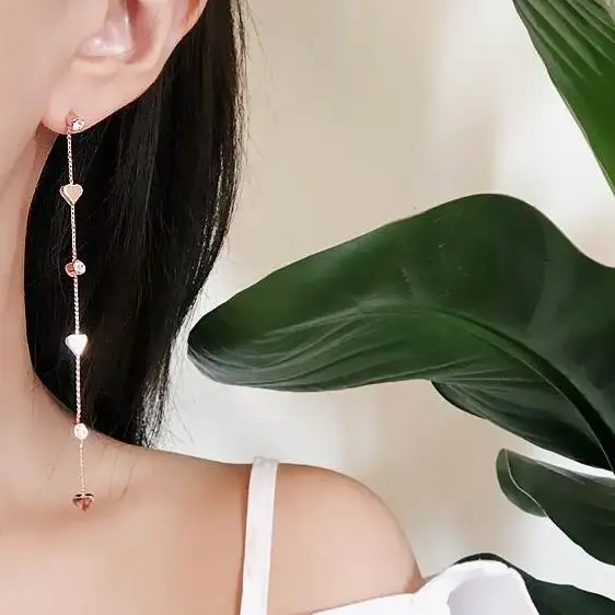 MENGJIQIAO новинка 2018 простое элегантное металлическое сердце любовь длинные женские