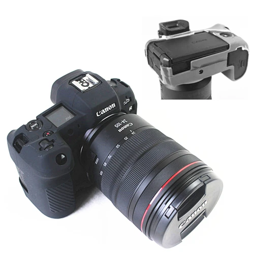 Normal Black Лучшее качество резиновый силиконовый чехол защитная рамка для Canon EOS R camera Soft EOSR - Цвет: Normal Black