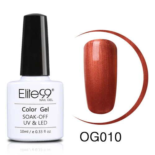 010 Elite99, оранжевый цвет, серия, Гель-лак для ногтей, 10 мл, УФ-гель, светодиодный, лампа, маникюрный лак, замачиваемый, лидер продаж, долговечный гель для дизайна ногтей - Цвет: 010