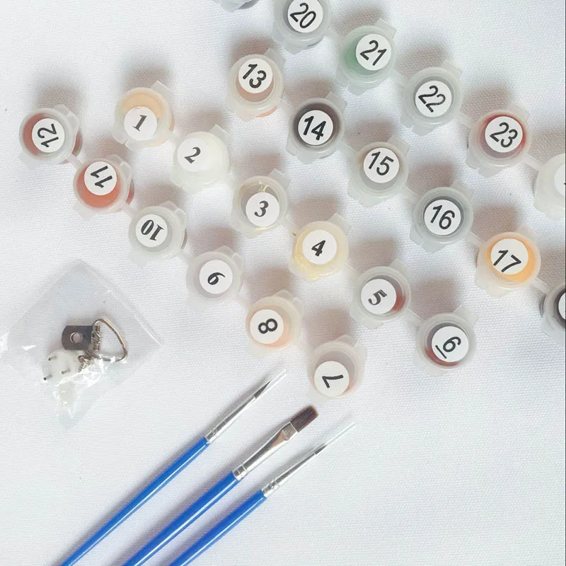 Unframe картина маслом по цифровой DIY Рисунок Живопись цветные цифры на холсте