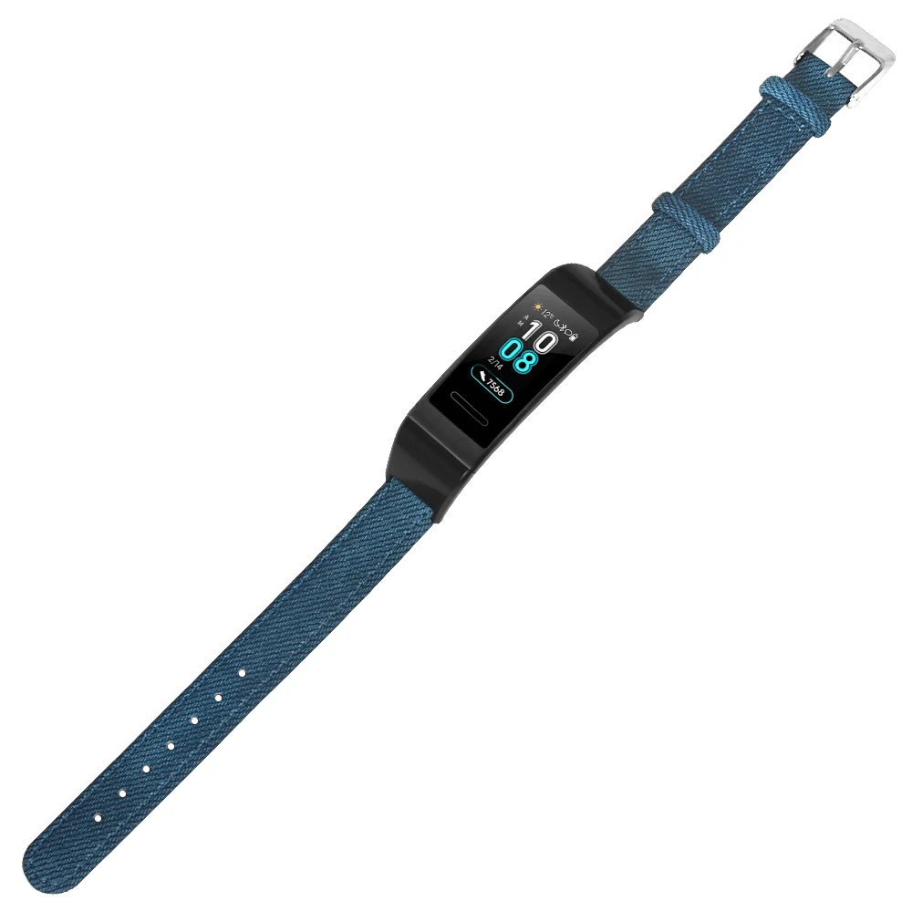 Джинсовый Ретро ремешок для часов huawei Band 3 Pro с 2 пряжками 1 отвертка подарок для band3 3Pro полосы Роскошные умные часы ремни