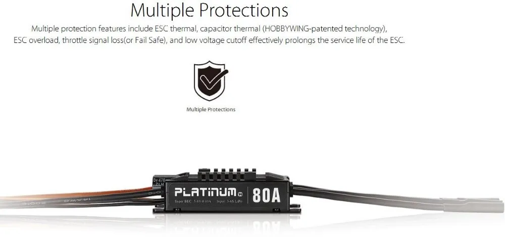 Hobbywing Platinum Pro V4 80A 3-6S Lipo BEC пустая форма бесщеточный ESC для радиоуправляемого дрона самолета вертолета