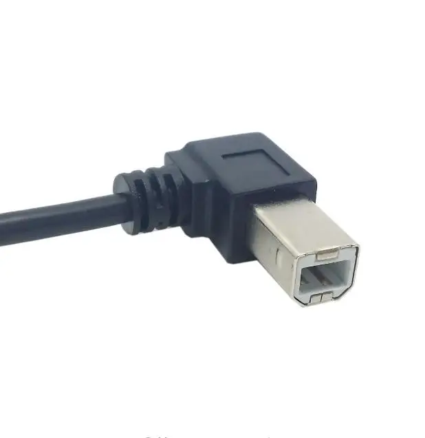 

90 Degree Right Angled USB B Male to Female extension cable with screws for Panel Mount 70cm