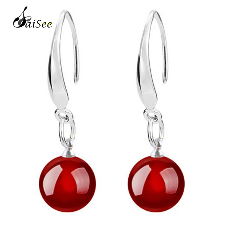 SAISEE брендовые белые золотые цвет черный красный серьги для женщин Chariming модные