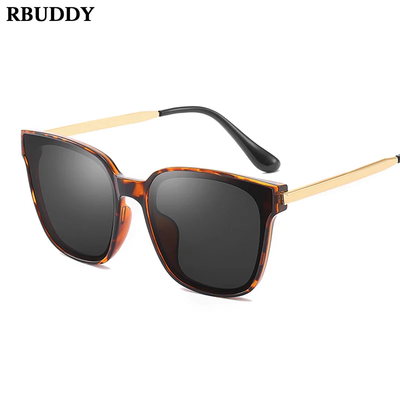 RBUDDY Ретро негабаритные солнцезащитные очки кошачий глаз Мужские квадратные для