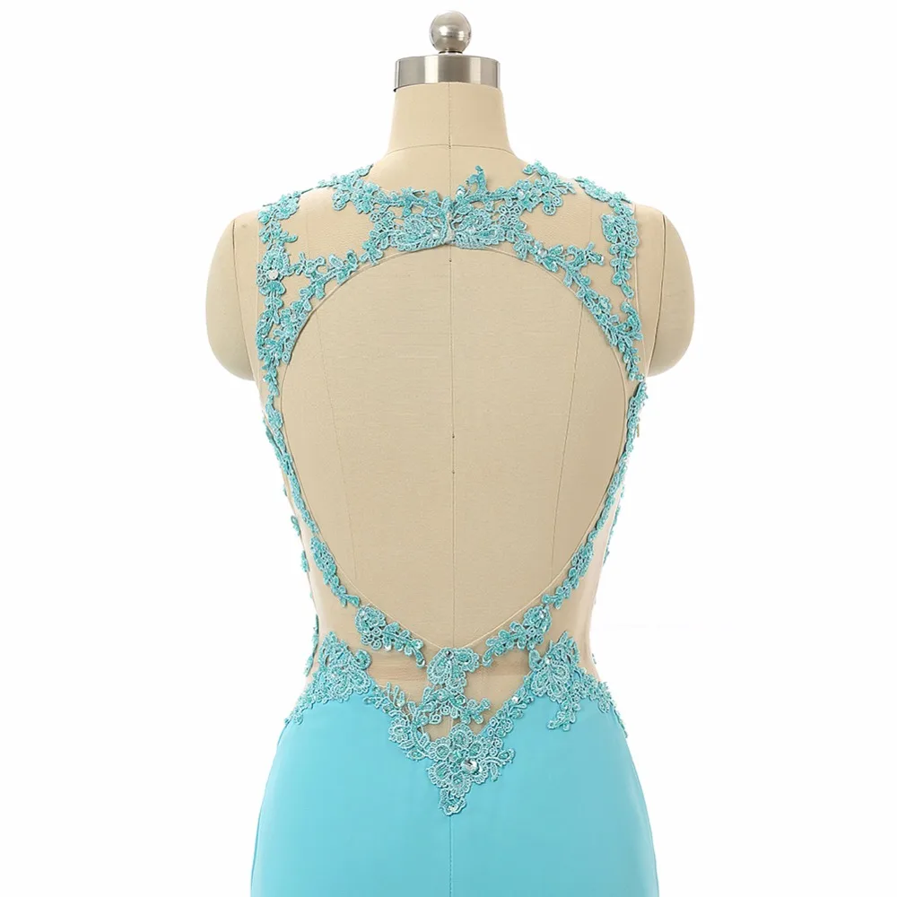 Forevergracedress 2017 Сексуальная Mint платье для выпускного вечера прозрачный топ Средства