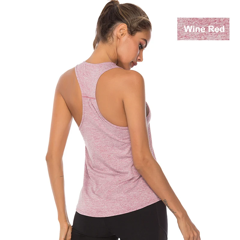 S-XL Sleeveless Yoga Shirts Racerback Yoga Vest Sport Singlet Women Athletic Fitness Sport Tank Tops Gym Running Training Shirt