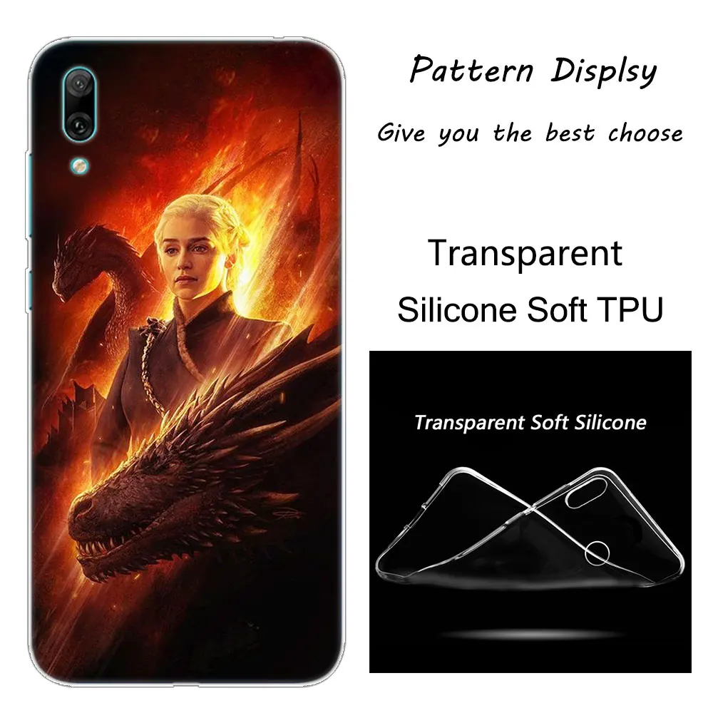007 Горячая Распродажа силиконовый чехол для телефона daeneris Targaryen Game of Throne для huawei mate 10 20 Lite Pro Enjoy 9S Y9 Y7 Y6 Y5 Pro - Цвет: 007