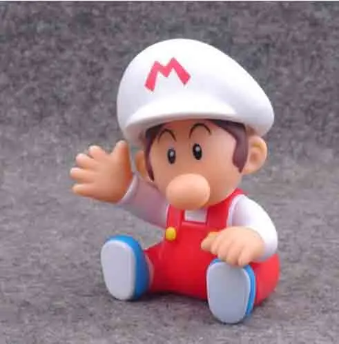BB mario white 21 стиль 8-15 см Super Mario Bros Луиджи, Марио, Йоши Goomba Bowser Wario Donkey Kong Toad Toadette фигурка ПВХ игрушки, куклы - Цвет: BB mario white