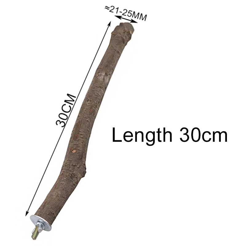 length 30cm 1 шт. 10-30 см питомец попугай сырой древесины вилка ветка дерева стенд стеллаж игрушка хомяк ветка perches для птичьей клетки - Цвет: length 30cm