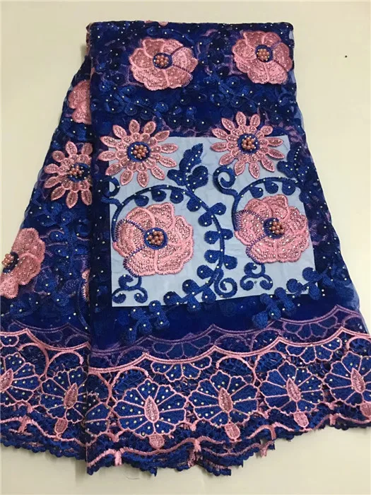 Red Color African Lace Fabric 2019 Embroidered Nigerian Laces Top Quality French Tulle For Women 5Yards | Дом и сад