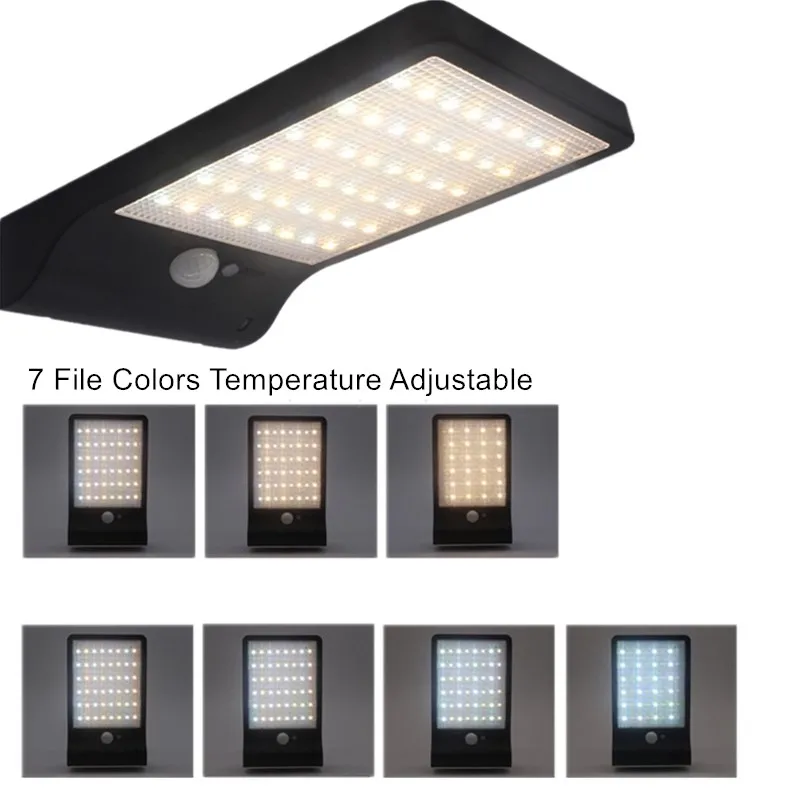 48 Светодиодный сад солнечные лампы Цвет Регулируемый с контроллером Montion Сенсор