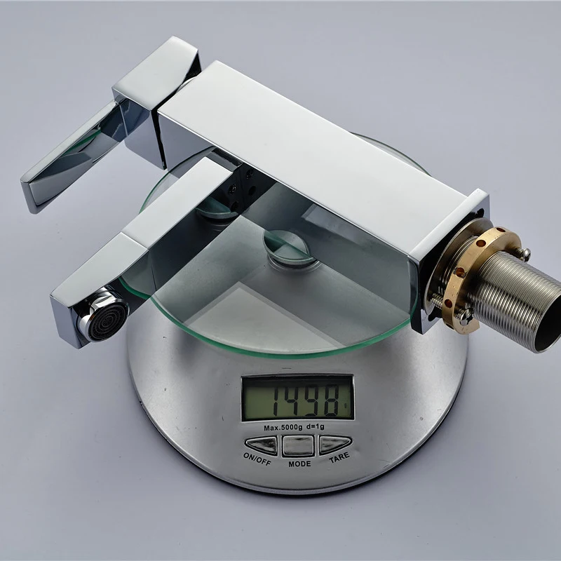 Натуральная reemars Ванная комната кран бассейна Раковина смесителя Широкое Chrome