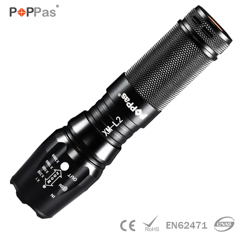 Фото POPPAS Cree LED 878 Flashlight XM-L2 T6 Zoomable Rechargeable 18650 26650 4*aaa battery Освещение POPPAS Cree LED 878 Flashlight XM-L2 T6 Zoomable Rechargeable 18650 26650 4*aaa battery Освещение