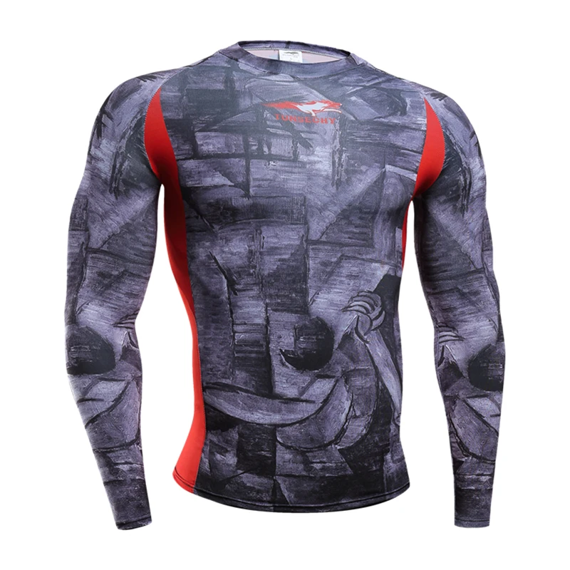 Mavic Мышцы Мужчины Сжатия Натянутой Кожи Рубашка С Длинными Рукавами Велосипедные