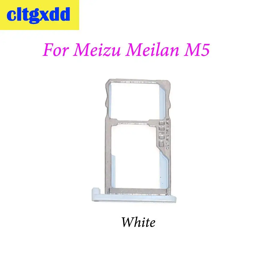 Cltgxdd sim-держатель слот адаптер лоток для Meizu Meilan M5 M6 sim-карта адаптер запасные части - Цвет: For M5 white