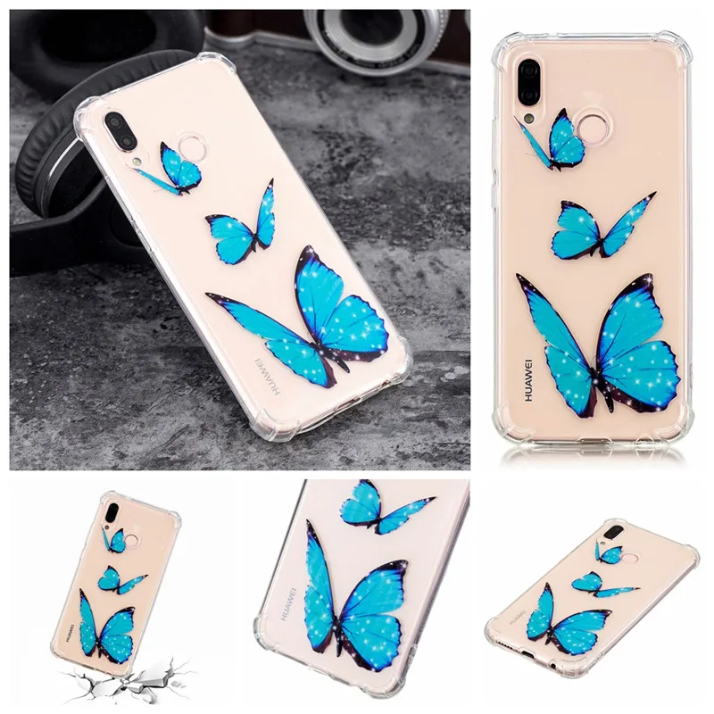 Для huawei P20 Lite телефона сумки четыре угол противоударный 3D рельеф мультфильм