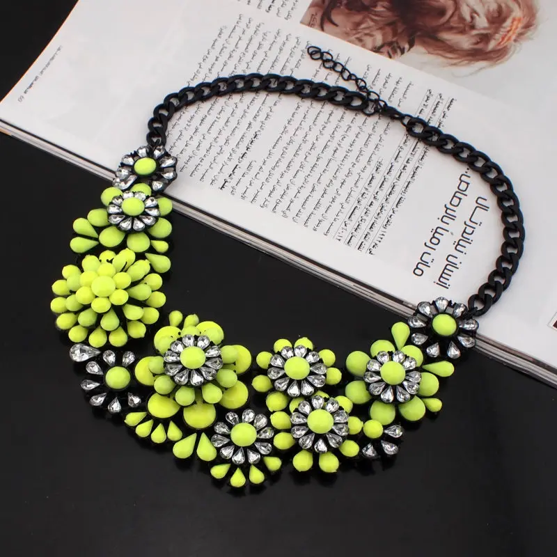 Женский чокер с цветком из смолы MANILAI массивные ожерелья модные аксессуары