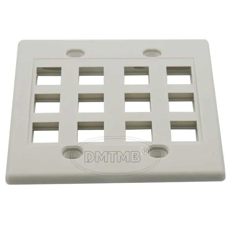 Настенная плита keystone с 12 портами 120X120 мм и серого цвета|wall plate|keystone wall platekeystone |