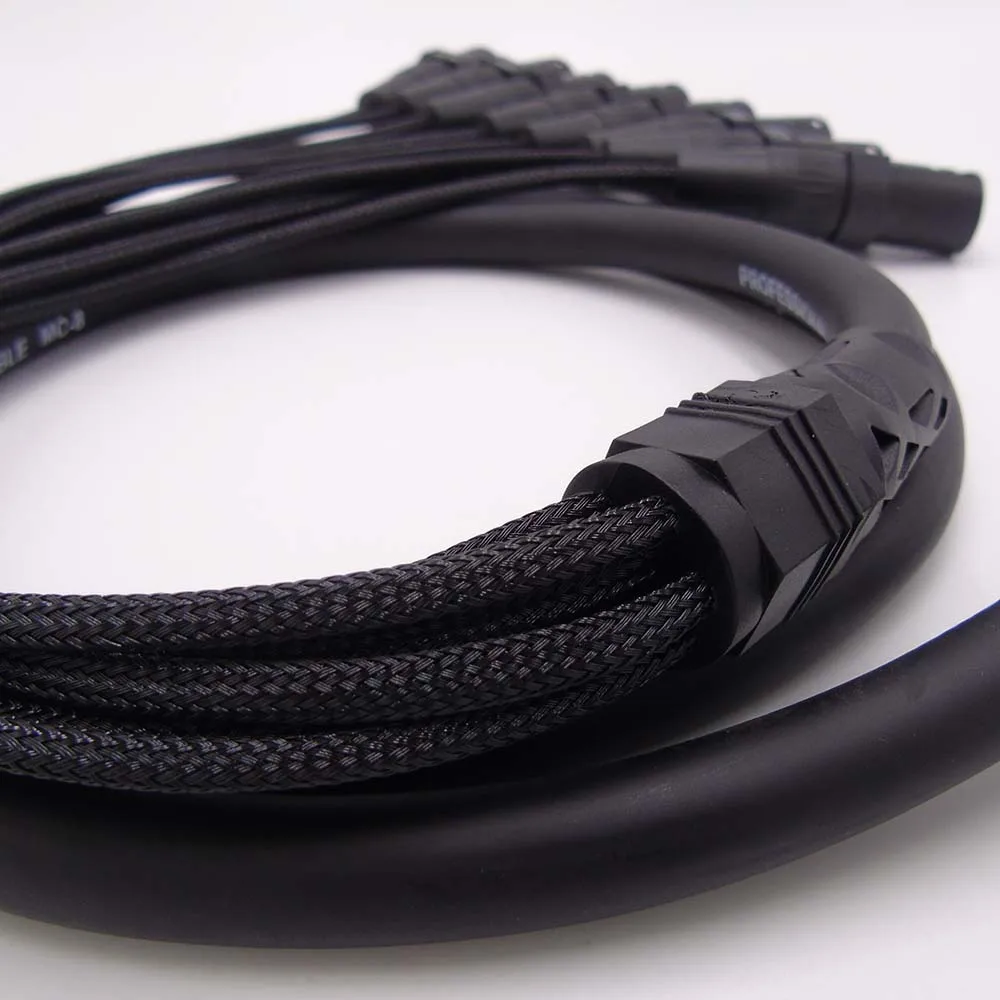 Высококачественный 8 канальный аналоговый Змеиный кабель DB 25 8x XLR Female 10 дюймовый