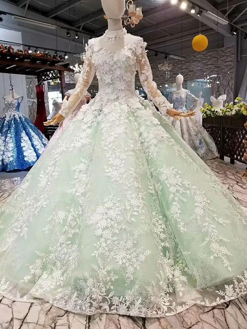 LS41107 цвета слоновой кости синий и зеленый мусульманские женские вечерние платья