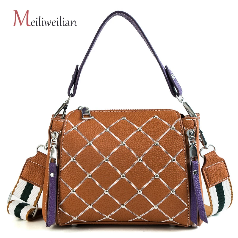 Сумки для женщин 2018 сумки через плечо bolsos mujer sac a main torebki damskie модные заклепки