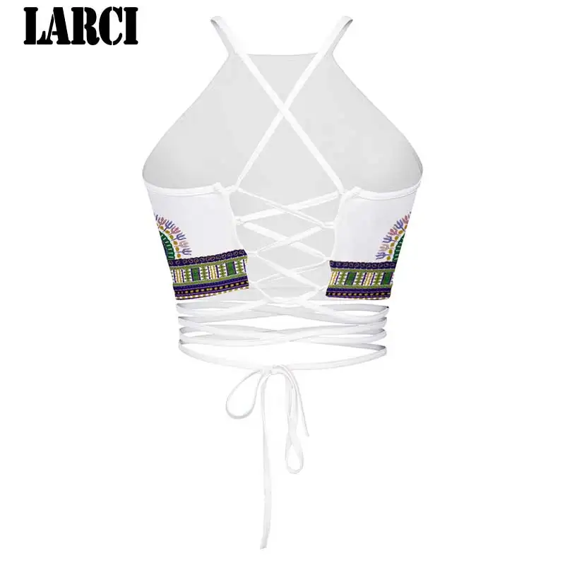 LARCI Для женщин укороченные Дракон Print Cami летние пикантные Спагетти ремень спинки