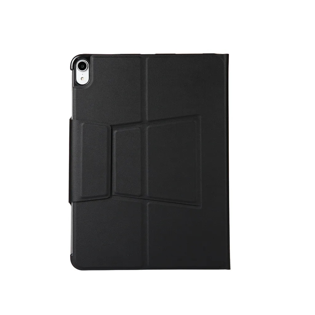 Беспроводная bluetooth-клавиатура VOBERRY для нового Ipad Pro, 11 дюймов, Роскошный ультра-тонкий кожаный чехол-подставка для IPad#2 - Цвет: Черный