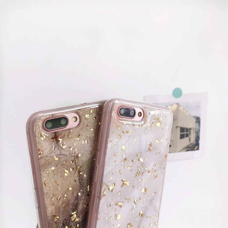 GlamPhoneCase 2018 Модный мягкий чехол для iPhone XS Max XR 8 8plus 7 7plus 6/6s Plus с золотой фольгой
