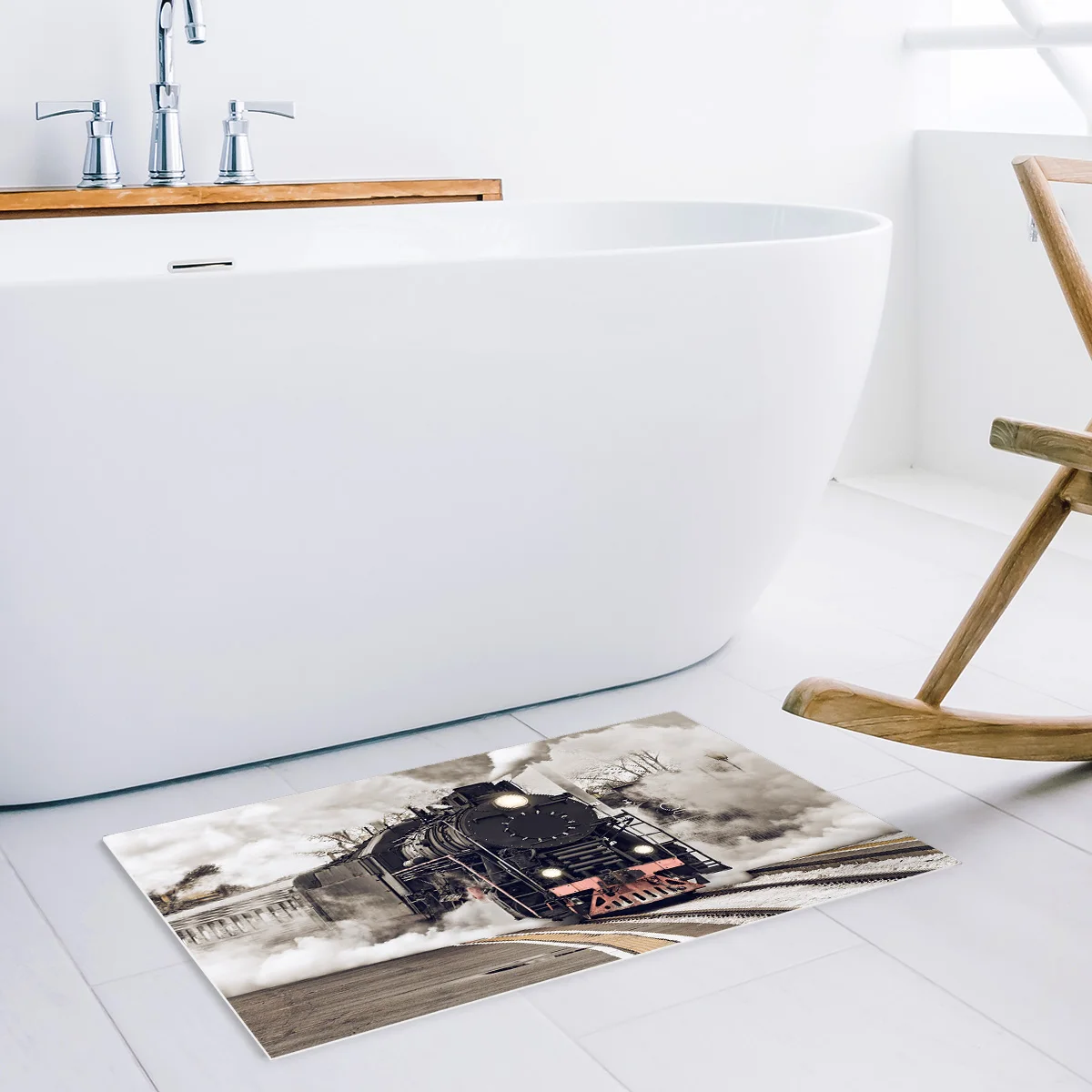 Дорогой дом Придверный коврик подставка для парового поезда ванной внешний