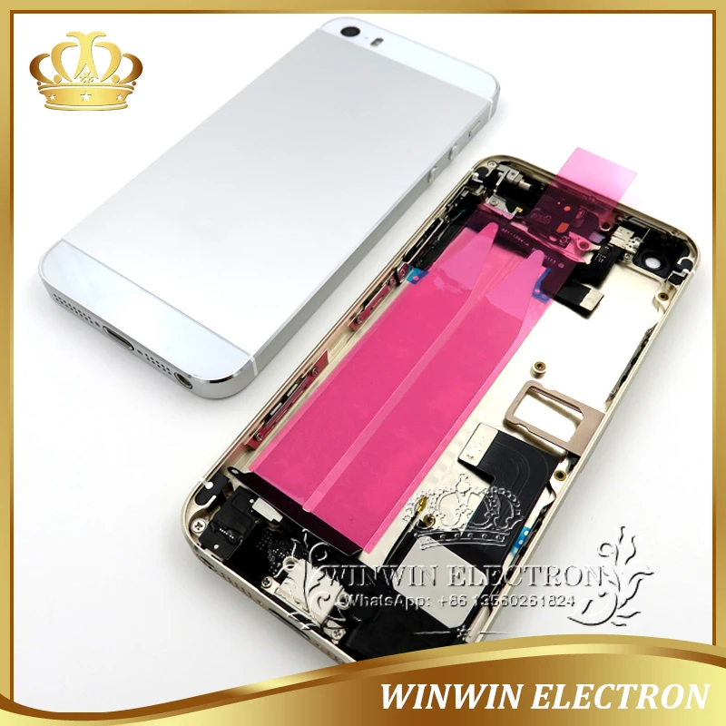 Протестированное качественное запасное шасси для iphone 5S, как SE, задняя крышка корпуса, средняя рамка с гибким кабелем в сборе
