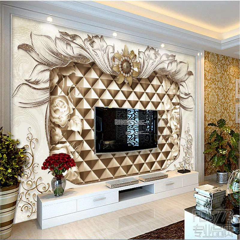 Обои на заказ 3D настенные Стикеры европейский стиль украшения для гостиной|photo