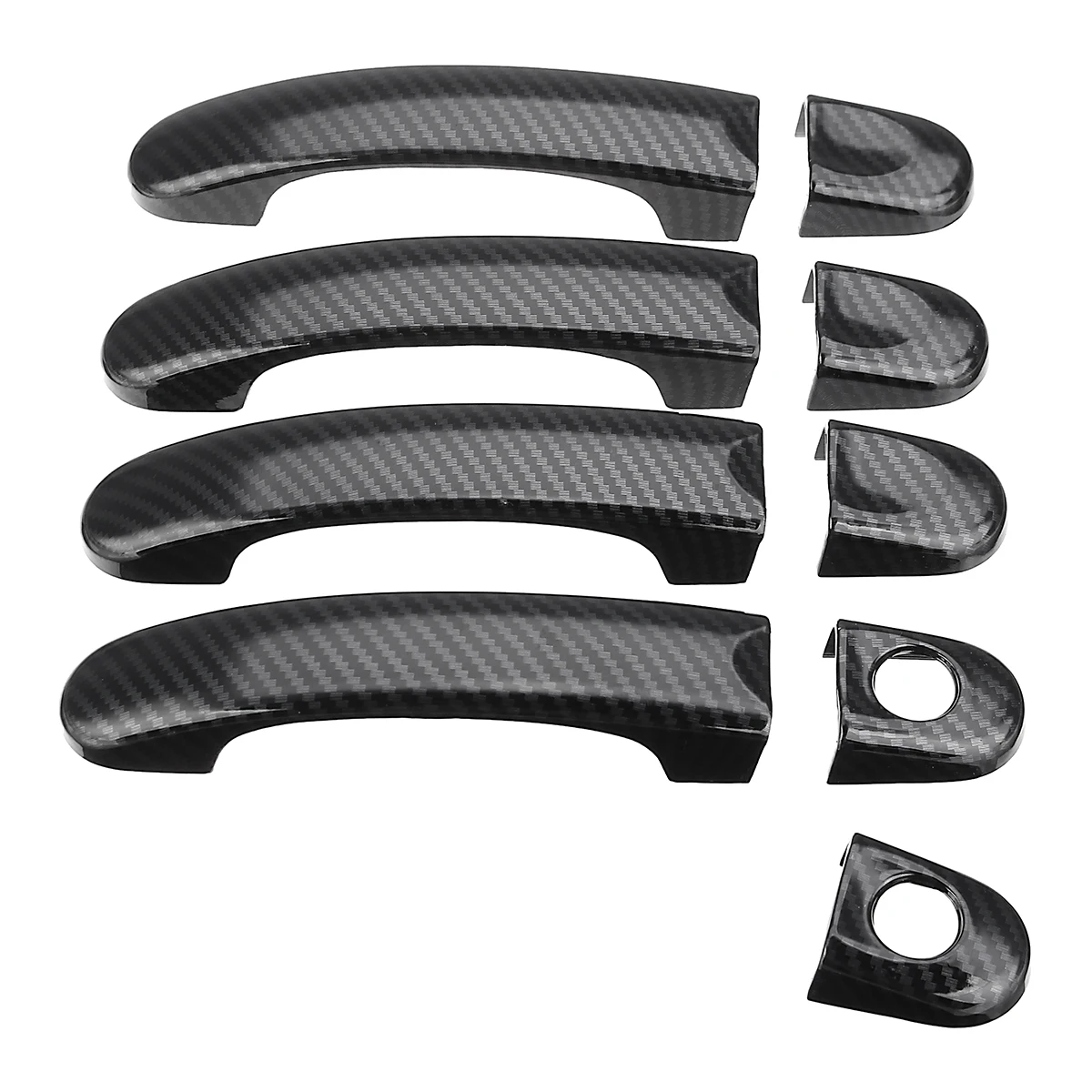 9pcs 4 Door Carbon 8 различных стилей 1 комплект дверные ручки крышки Накладка для VW TRANSPORTER для T5 2003 2004- для T6-up для CADDY VAN 2004 - Цвет: 9pcs 4 Door Carbon