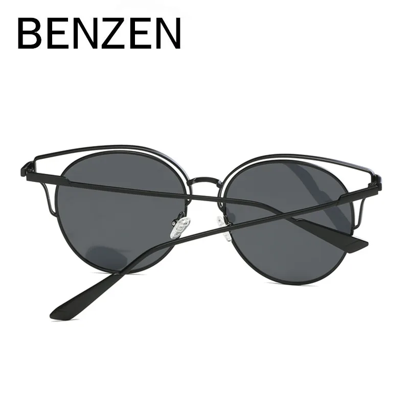 BENZEN, Ретро стиль, кошачий глаз, солнцезащитные очки для женщин, поляризационные, для женщин, солнцезащитные очки, УФ, для девушек, очки для вождения, тент, чехол 6393