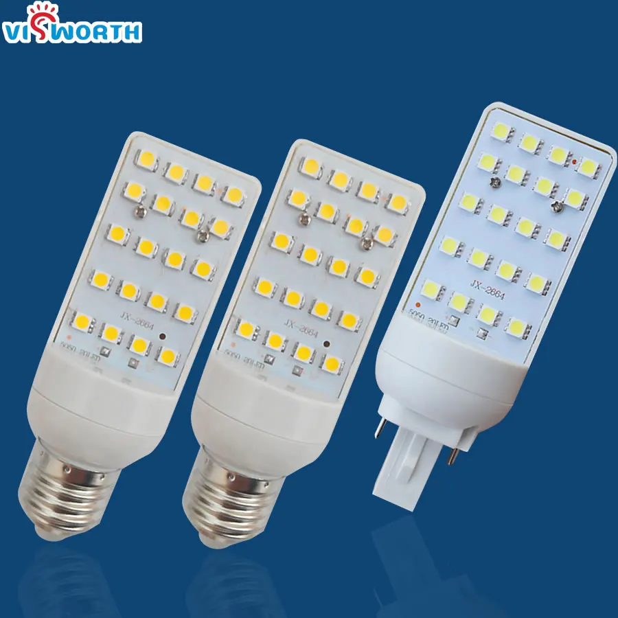G24 Светодиодные лампы 5 Вт 7 Вт 9 Вт светодиодные лампы e27 g24 базы smd5050 20 шт. ультра яркий светодиодный ac 110 v 220 v 240 v Теплый Холодный белый свет