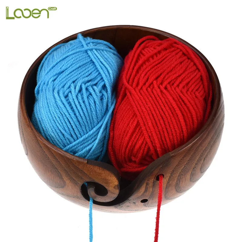 Новинка пустая деревянная пряжа трикотажная чаша с отверстиями аксессуары для