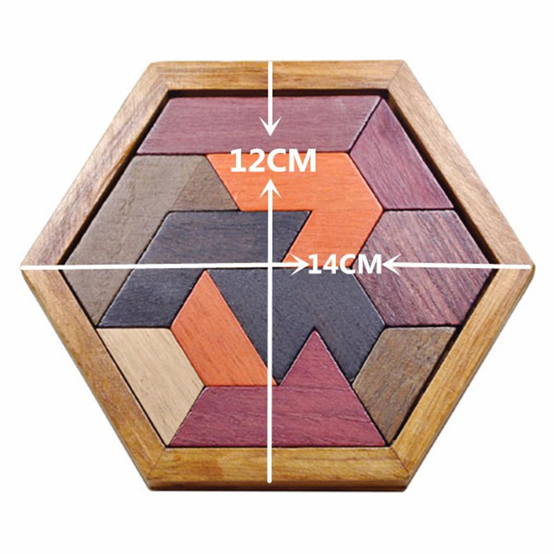 Деревянный многоугольник сборка Танграм здание семисекционная Головоломка