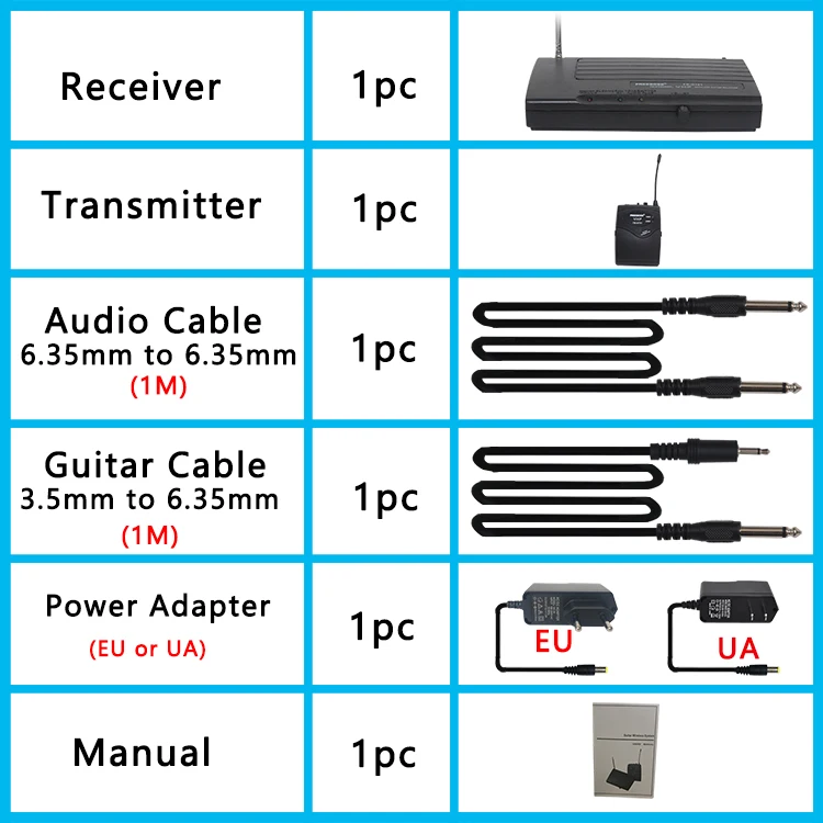 Freeboss FB-GT01 VHF беспроводной гитарный микрофон