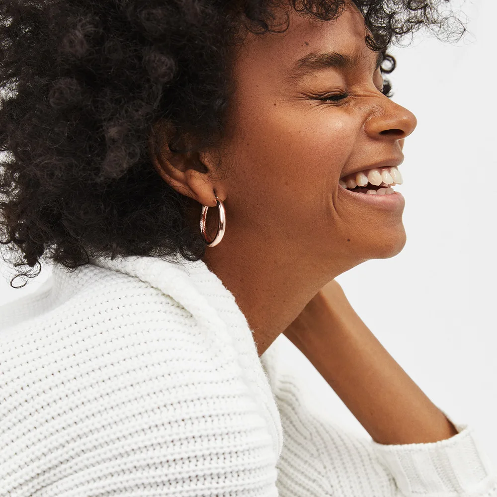 3 пары/уп. большие серьги кольца цвета розового золота минималистичные толстые