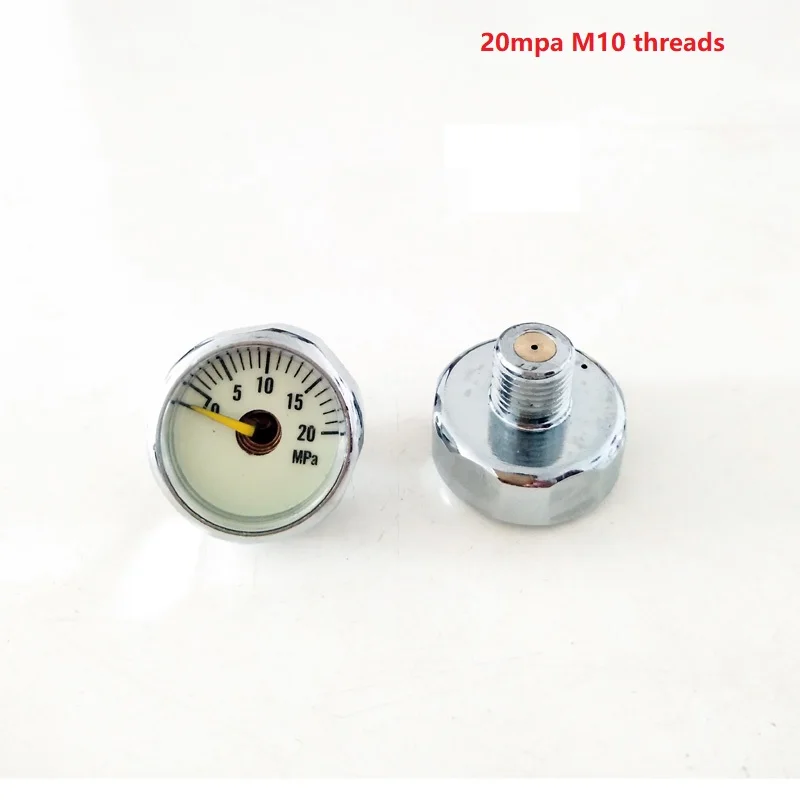 PCP Пейнтбольный пневматический пистолет винтовка манометр 2 шт. 5mpa/10mpa/20mpa/30mpa/40mpa/2000psi/3000psi мини микро манометр M8/M10 нити