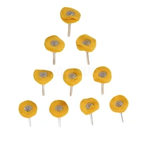 10pcs polishing buffing cloth round yellow wheel dremel fit for rotary tool accessories 253mm shank materials