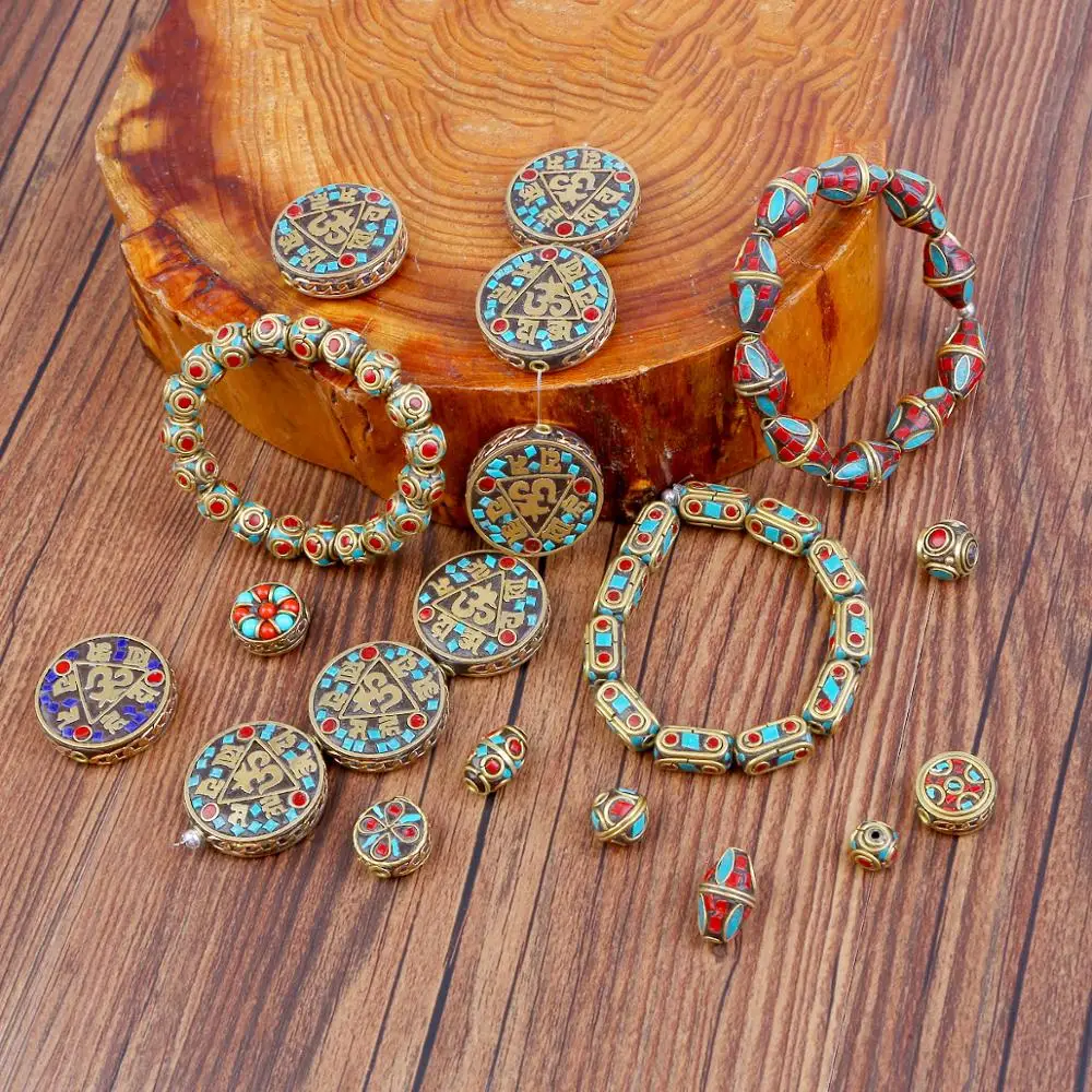 Лидер продаж в 24 х стилях Ретро Непал бусы ручной работы красный коралл Тибетский