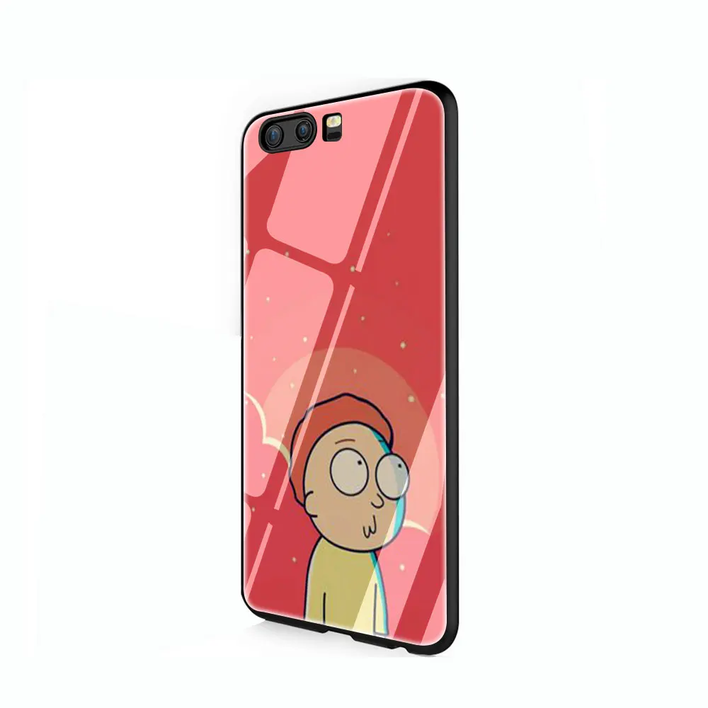 Забавный чехол Рик и Морти из закаленного стекла для huawei P10 P20 P30 mate 20 Honor 9 10 Lite Pro 7A 8X P Smart