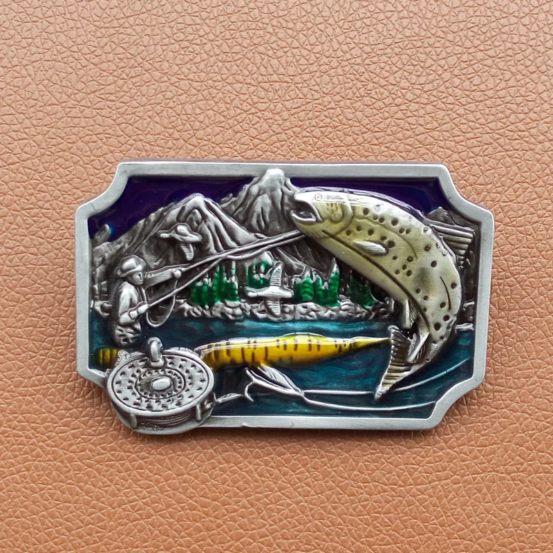 Пряжка для ремня рыба модная металлическая пряжка с животным мужская подходит
