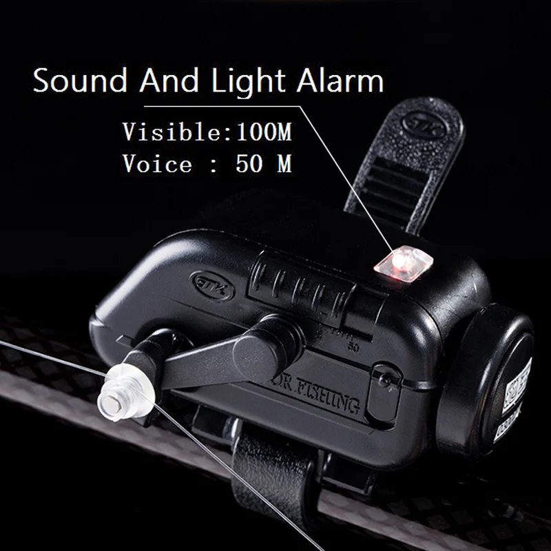 2 шт. Рыбалка укус звук свет сигнализация рыбы колокол полюса Rod снасти тянуть или