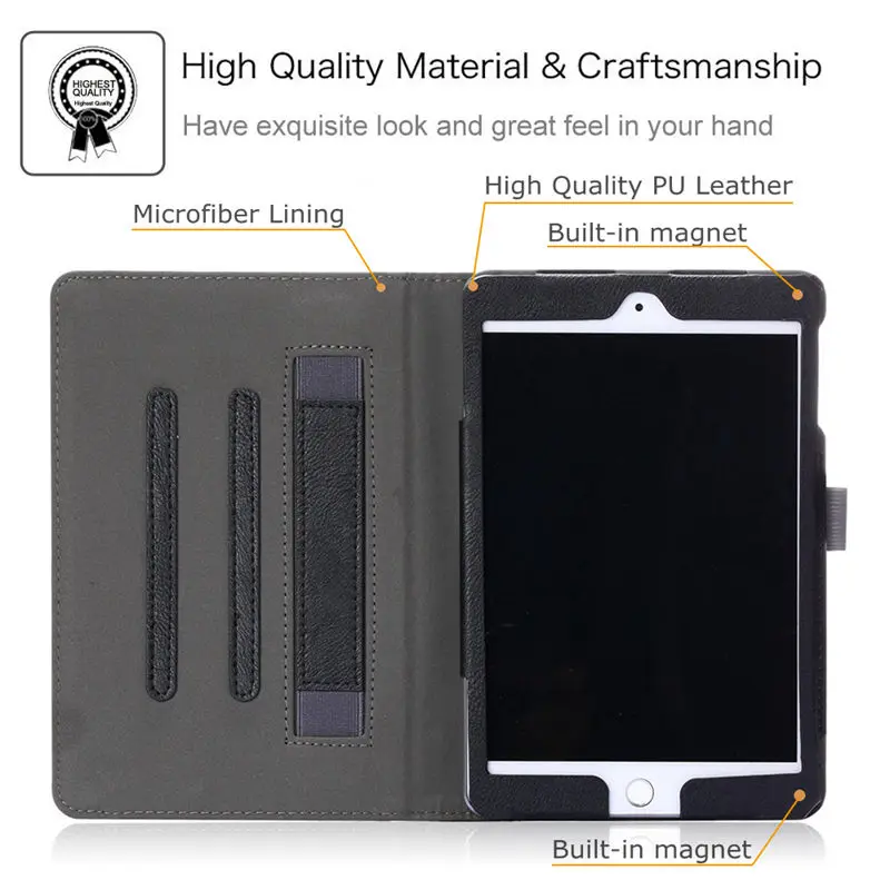 IBuyiWin Smart Premium из искусственной кожи чехол для iPad Mini 5 4 7,9 дюймов планшеты принципиально Капа крышка с Авто Режим сна/Пробуждение+ плёнки ручка