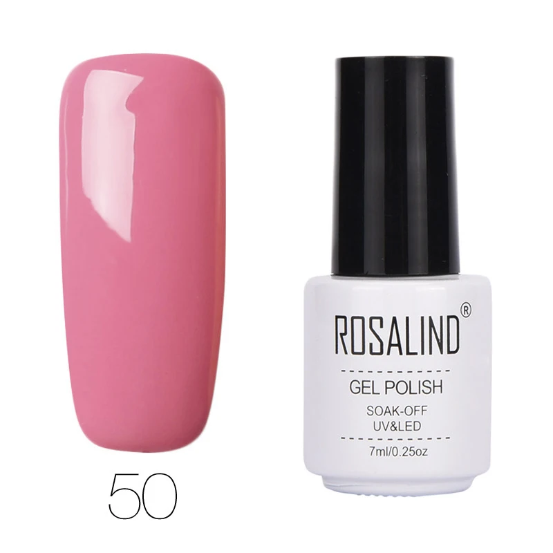 50 Гель для дизайна ногтей Rosalind 7 мл УФ-лак гель для ногтей полуперманентный лак можно замачивать праймер зеленый лак для ногтей - Цвет: 50
