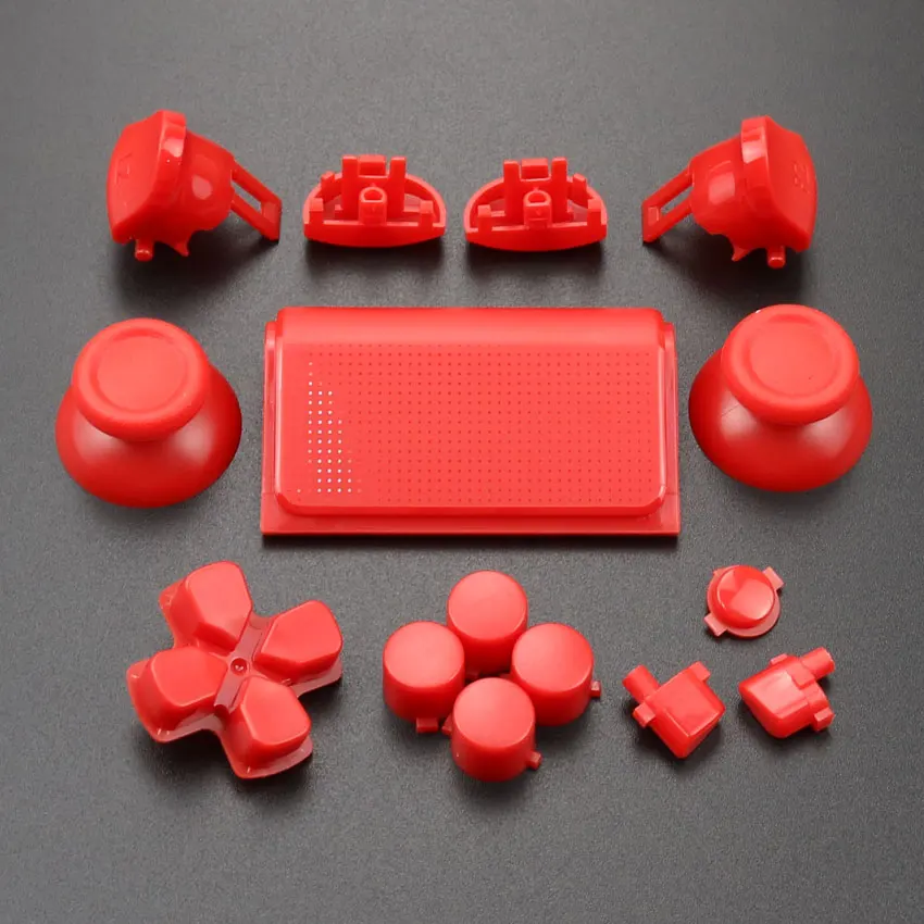 YuXi полный набор джойстиков Dpad R1 L1 R2 L2 кнопки направления ABXY jds 040 jds-040 для sony PS4 Pro тонкий контроллер - Цвет: Red